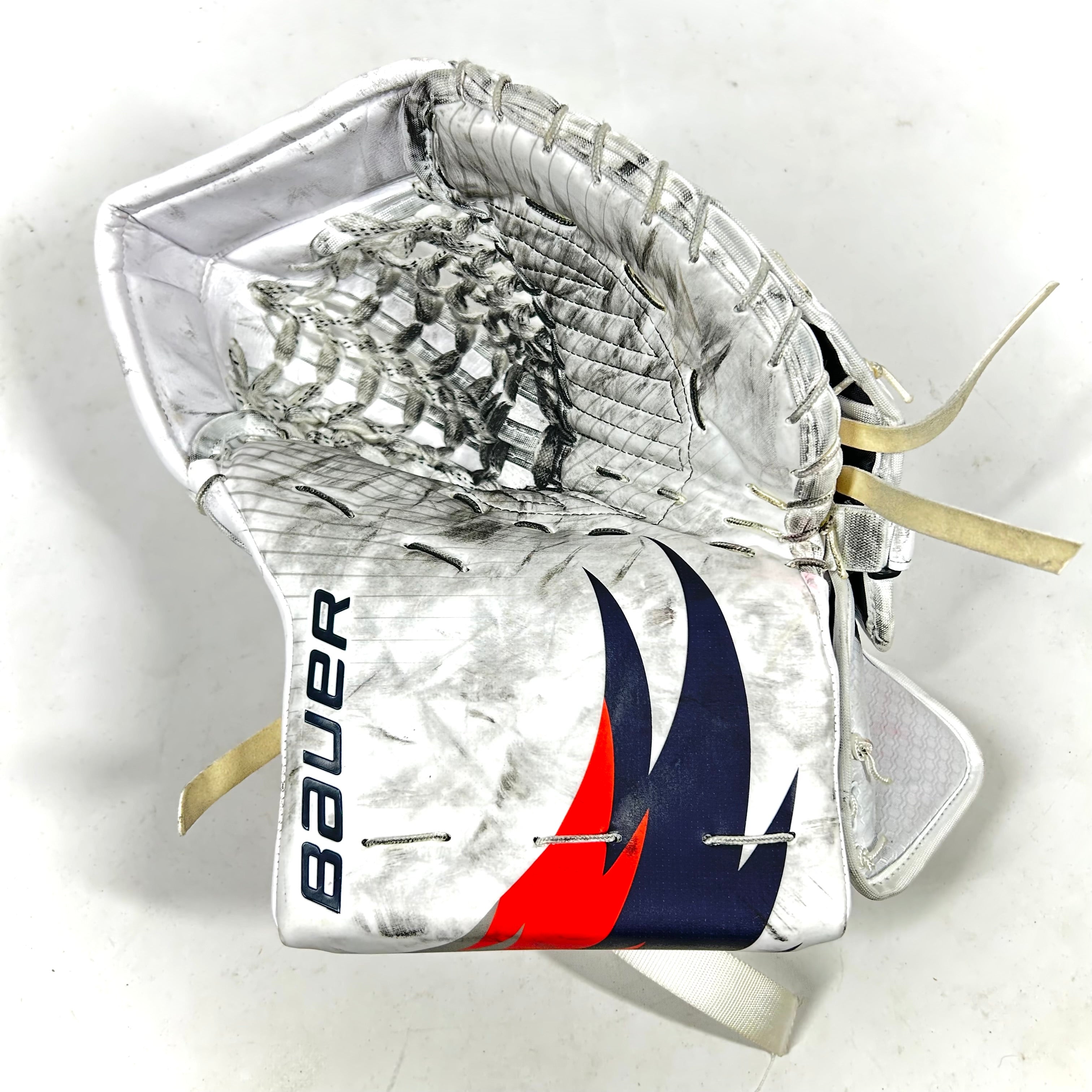 Bauer Supreme Mach - Gant de gardien Pro Stock d'occasion (blanc)